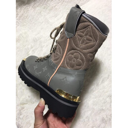 Replica Louis Vuitton Dark Gray Outland Ankle Boots