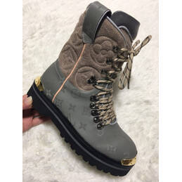 Replica Louis Vuitton Dark Gray Outland Ankle Boots