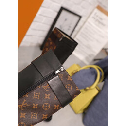 Replica Louis Vuitton Brown Monogram Black Knee-High Boots