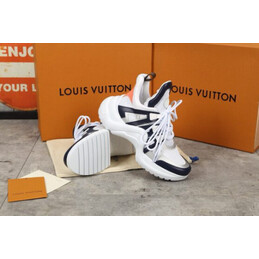 Replica Louis Vuitton White Navy Toe Archlight Trainers Sneakers