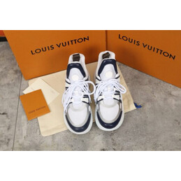 Replica Louis Vuitton White Navy Toe Archlight Trainers Sneakers