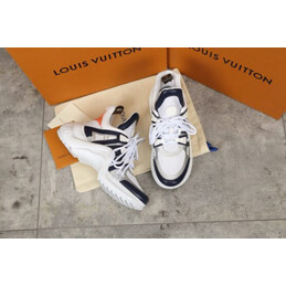 Replica Louis Vuitton White Navy Toe Archlight Trainers Sneakers