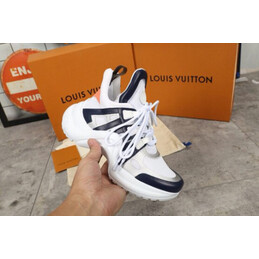 Replica Louis Vuitton White Navy Toe Archlight Trainers Sneakers