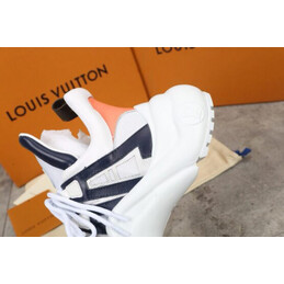 Replica Louis Vuitton White Navy Toe Archlight Trainers Sneakers