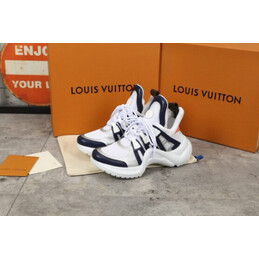Replica Louis Vuitton White Navy Toe Archlight Trainers Sneakers