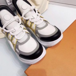 Replica Louis Vuitton White Gray Yellow Archlight Trainers Sneakers