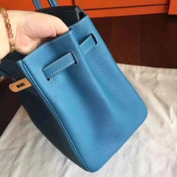 Replica Hermes Blue Beige Birkin 35 Palladium Hardware Bag