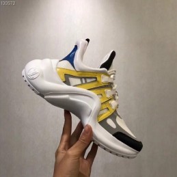 Replica Louis Vuitton White Gray Yellow Archlight Trainers Sneakers