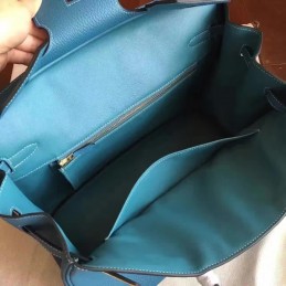 Replica Hermes Blue Beige Birkin 35 Palladium Hardware Bag