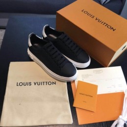 Replica Louis Vuitton Black White Low-Top Sneakers