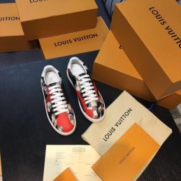 Replica Louis Vuitton Brown Monogram Multicolor Patch Sneakers