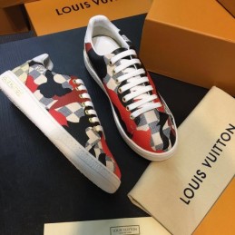 Replica Louis Vuitton Brown Monogram Multicolor Patch Sneakers
