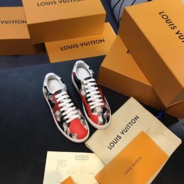 Replica Louis Vuitton Brown Monogram Multicolor Patch Sneakers