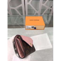 Replica Louis Vuitton Brown Monogram Pale Pink Zoe Wallet