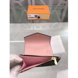 Replica Louis Vuitton Brown Monogram Pale Pink Zoe Wallet