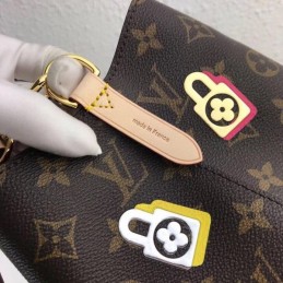 Replica Louis Vuitton Brown Monogram Gold Buckle Neo Noe MM