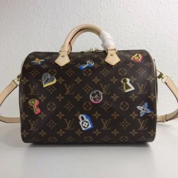 Replica Louis Vuitton Brown Monogram Multicolor Interior Speedy 30