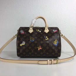 Replica Louis Vuitton Brown Monogram Multicolor Interior Speedy 30