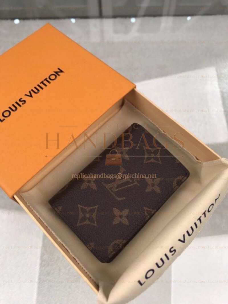Replica Louis Vuitton Brown Monogram Pocket Organizer - Style 2