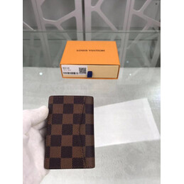 Replica Louis Vuitton Brown Damier Ebene Pocket Organizer