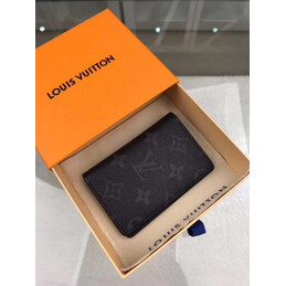 Replica Louis Vuitton Black Monogram Eclipse Pocket Organizer - Style 2