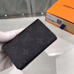 Replica Louis Vuitton Black Monogram Eclipse Pocket Organizer - Style 2