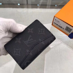 Replica Louis Vuitton Black Monogram Eclipse Pocket Organizer - Style 2