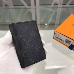 Replica Louis Vuitton Black Monogram Eclipse Pocket Organizer - Style 2