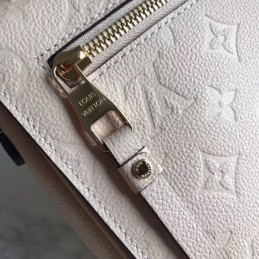 Replica Louis Vuitton Beige Embossed Monogram Metis Pochette