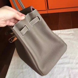 Replica Hermes Taupe Birkin 35 Gold Hardware Bag