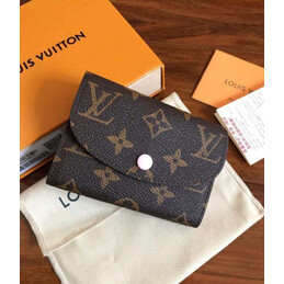 Replica Louis Vuitton Brown Monogram Pale Pink Rosalie Coin Purse