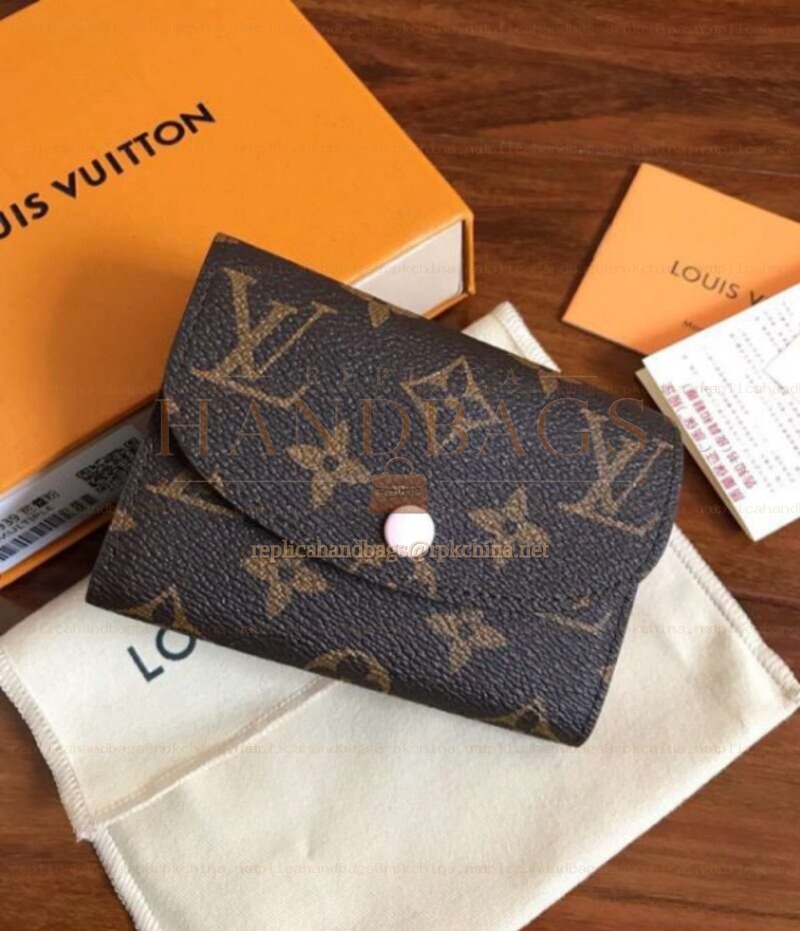 Replica Louis Vuitton Brown Monogram Pale Pink Rosalie Coin Purse