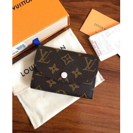 Replica Louis Vuitton Brown Monogram Pale Pink Rosalie Coin Purse