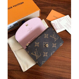 Replica Louis Vuitton Brown Monogram Pale Pink Rosalie Coin Purse