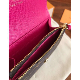 Replica Louis Vuitton Brown Monogram Fuchsia Rosalie Coin Purse
