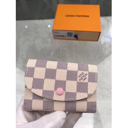 Replica Louis Vuitton White Damier Azur Pink Rosalie Coin Purse