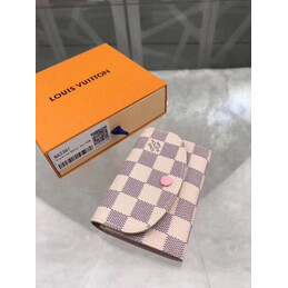 Replica Louis Vuitton White Damier Azur Pink Rosalie Coin Purse