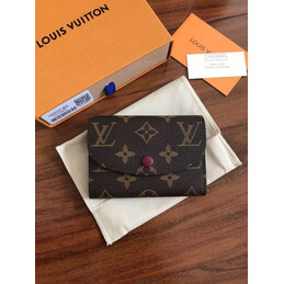 Replica Louis Vuitton Brown Monogram Burgundy Rosalie Coin Purse