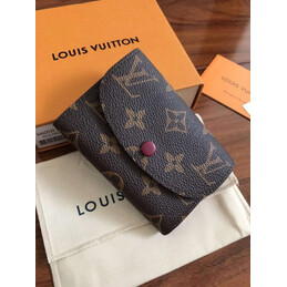 Replica Louis Vuitton Brown Monogram Burgundy Rosalie Coin Purse