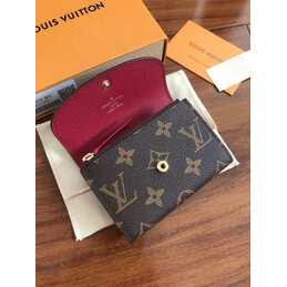 Replica Louis Vuitton Brown Monogram Burgundy Rosalie Coin Purse