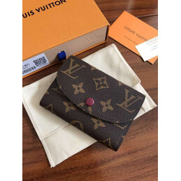 Replica Louis Vuitton Brown Monogram Burgundy Rosalie Coin Purse
