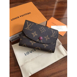 Replica Louis Vuitton Brown Monogram Burgundy Rosalie Coin Purse