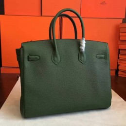 Replica Hermes Green Birkin 35 Gold Hardware Bag