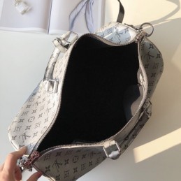 Replica Louis Vuitton White Monogram Keepall Bandouliere 45