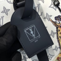Replica Louis Vuitton White Savane Chapman Keepall Bandouliere 45