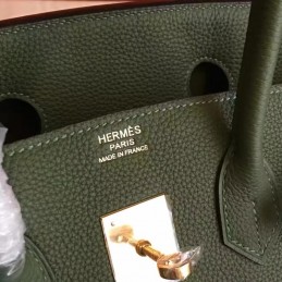 Replica Hermes Green Birkin 35 Gold Hardware Bag