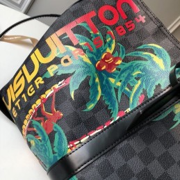Replica Louis Vuitton Damier Graphite Palm Tree Keepall Bandouliere 45