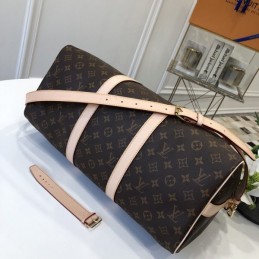 Replica Louis Vuitton Brown Monogram Animal Print Keepall Bandouliere 45