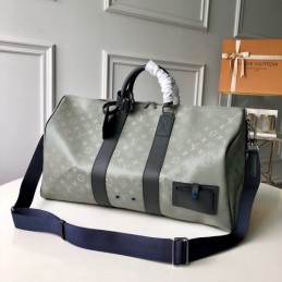 Replica Louis Vuitton Gray Monogram Alpha Keepall Bandouliere 50