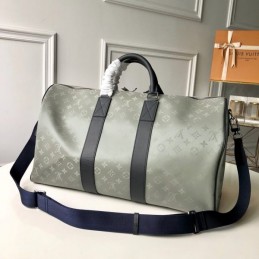 Replica Louis Vuitton Gray Monogram Alpha Keepall Bandouliere 50